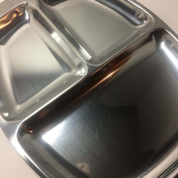 Vintage Danish Stainless Three Compartment Tray - Picture 8 of 15
